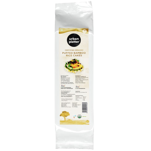 Urban Platter Organic Puffed Bamboo Rice Cakes, 125g